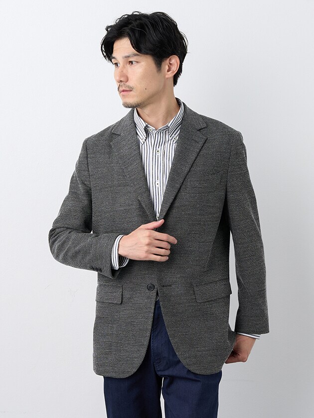 エレメント オブ シンプルライフ（element of SIMPLE LIFE）/リネンブレンドバーズアイジャケット リネンブレンドバーズアイジャケット | エレメント オブ シンプル