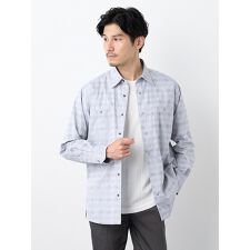 エレメント オブ シンプルライフ(element of SIMPLE LIFE)のブロックジャカード長袖シャツアウター