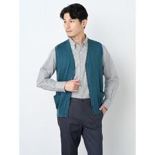 エレメント オブ シンプルライフ(element of SIMPLE LIFE)の前開きウォッシャブルニットベスト