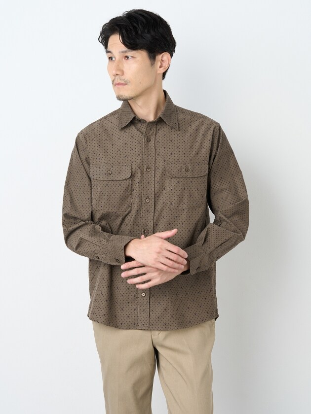 コーデュロイプリント長袖シャツ | エレメント オブ シンプルライフ