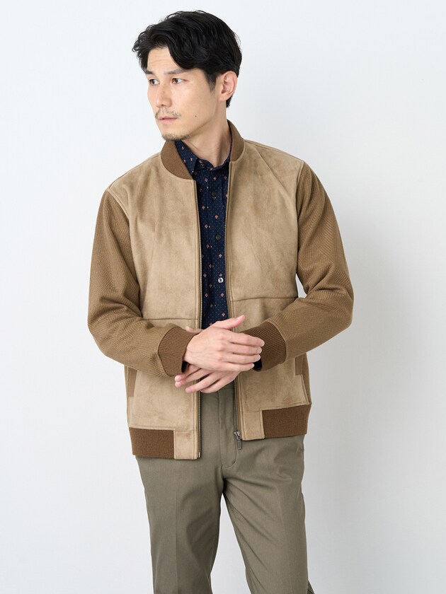 エレメント オブ シンプルライフ（element of SIMPLE LIFE）/スウェードボンディングブルゾン スウェードボンディングブルゾン | エレメント オブ シンプルライフ