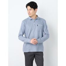 エレメント オブ シンプルライフ(element of SIMPLE LIFE)のプリントアクリルレーヨン長袖ポロシャツ