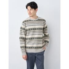 エレメント オブ シンプルライフ(element of SIMPLE LIFE)のフェアアイルクルーネックニット