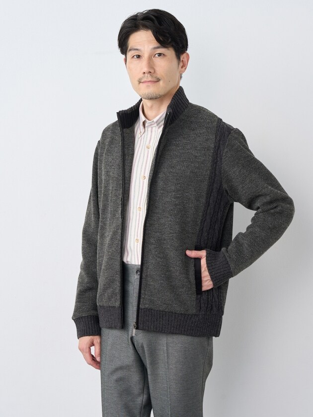 尾州生地ウールトップグレンチェックジャケット | エレメント オブ