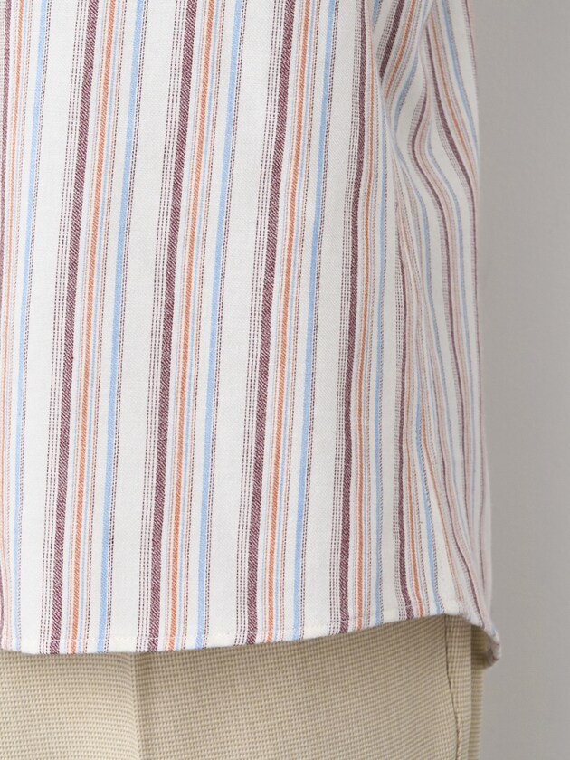 椿ウールマルチストライプ長袖シャツ | エレメント オブ シンプル