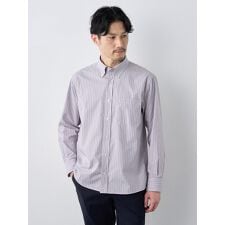 播州生地マルチストライプ長袖シャツ