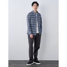 播州生地マルチギンガム長袖シャツ