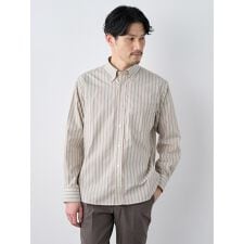 播州生地ドビーストライプ長袖シャツ