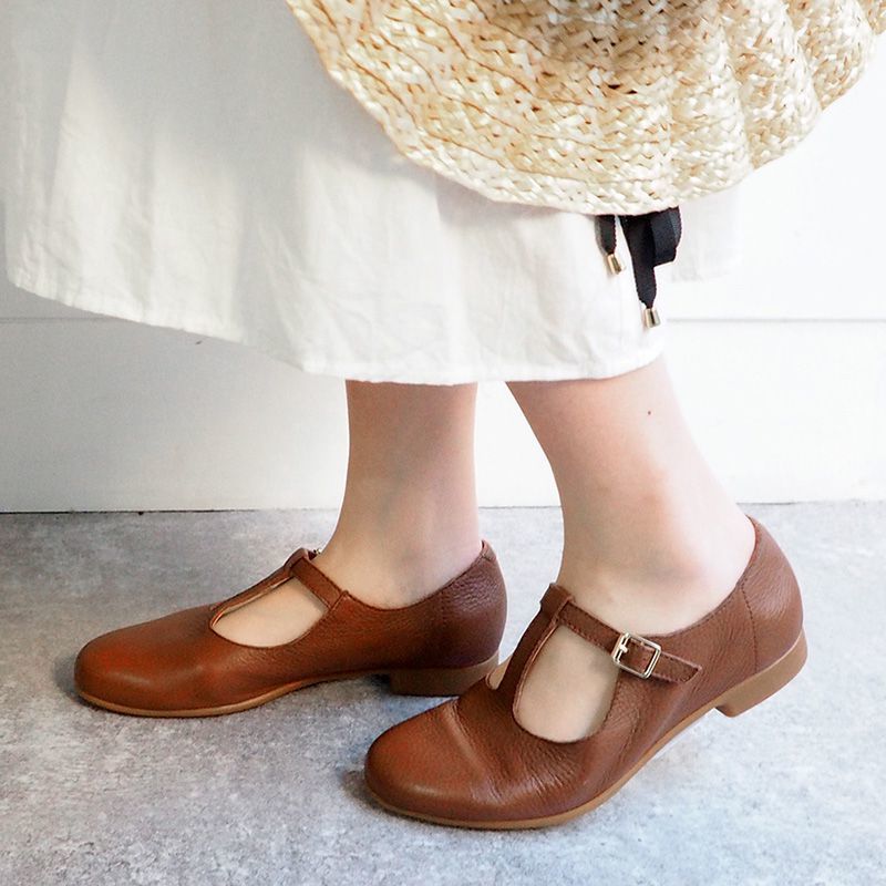 24春夏新色あり]Tストラップシューズ | あしながおじさん(ashinaga