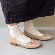 ［25秋冬新色あり］軽量｜ストラップバレエシューズ