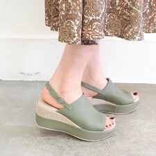 ［25春夏新作］厚底ウェッジカバーサンダル