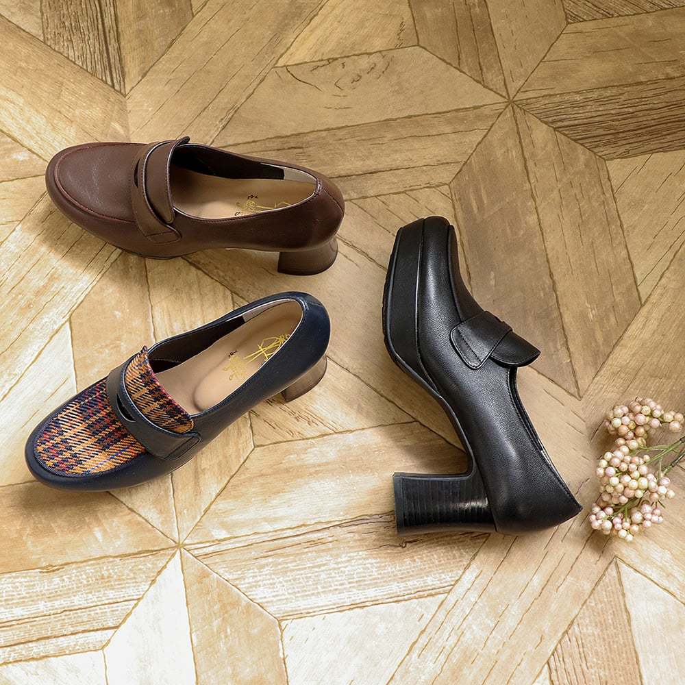 22cm-26cmポインテッドトゥフラットパンプス［ブラック］ | ジーアール