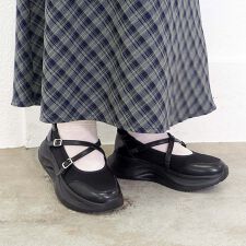 ［25秋冬新作］厚底バレエシューズ