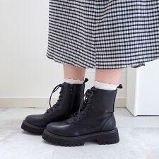 軽量｜厚底レースアップブーツ
