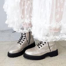 軽量｜厚底レースアップブーツ