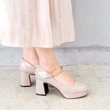 [26春夏新色あり[厚底チャンキーストラップパンプス