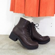 by あしながおじさん(by ashinagaojisan)の[2025秋冬新色]厚底レースアップブーツ