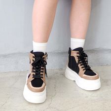 [25秋冬新色]厚底ハイカットスニーカー