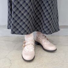 ［25秋冬新色あり］晴雨兼用│ダブルストラップパンプス
