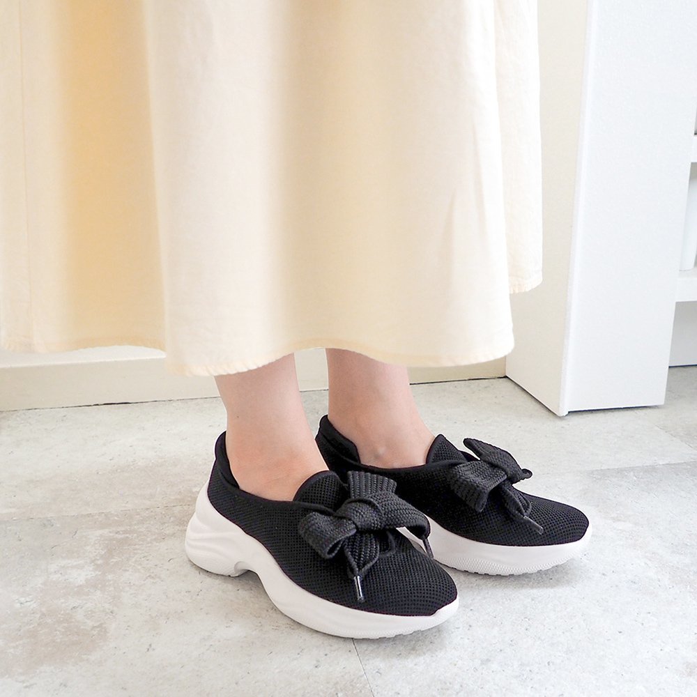 あしながおじさん 厚底リボンレーススニーカー SALE】軽量│厚底リボンレーススニーカー（BY_8740211