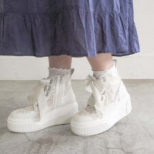 ［26春夏新作］軽量｜厚底ハイカットスニーカー