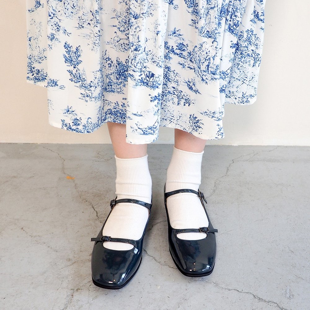 SAYA サヤ 本革 ストラップシューズ メリージェーン 2E 23.5㎝ 24秋冬