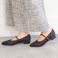 [26春夏新作] サテンレースストラップパンプス