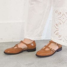 [26春夏新作] ダブルTストラップシューズ