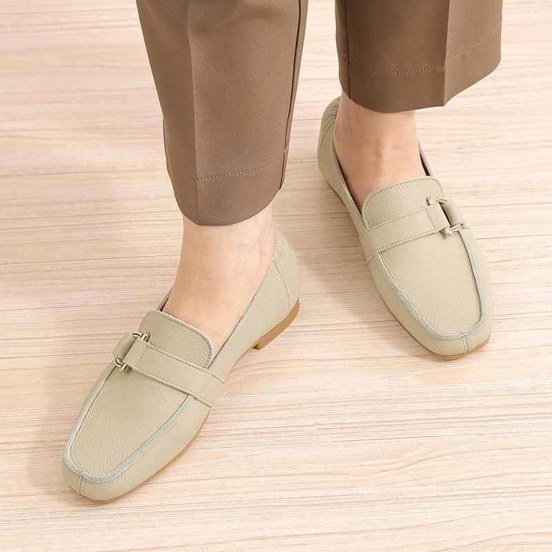 ほぼ新品　あしながおじさん　厚底バックステッチローファー　ライトブルー 24春夏新作]厚底バックステッチローファー | あしながおじさん