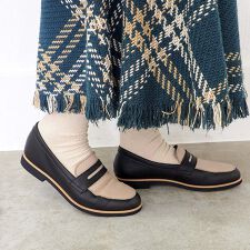 ENあしながおじさん(ENashinagaojisan)の［25秋冬新作］防水｜コインローファー