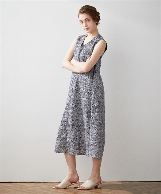 新品未使用　ルスークホリデー　リバティ　ロングワンピース　L　コットン 新品未使用 ルスークホリデー リバティ ロングワンピース L コットン