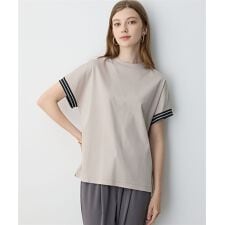 ラインモックネックTシャツ | ルスークホリデー(LE SOUK HOLIDAY)