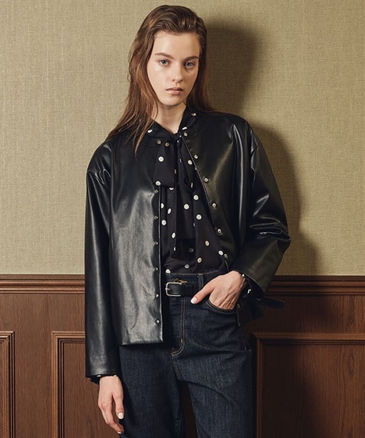 フェイクレザーブルゾン | ルスークホリデー(LE SOUK HOLIDAY