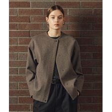 ノーカラーショートコート | ルスークホリデー(LE SOUK HOLIDAY 