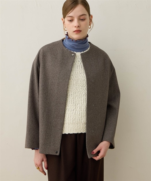 追加》トリプルクロスCネックショートコート | ノーブル(Noble