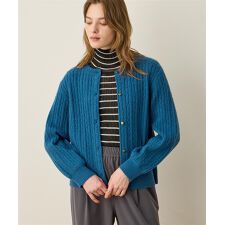 ケーブルニットカーディガン