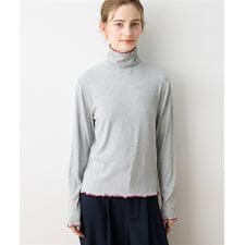 バイカラーメローハイネックプルオーバー