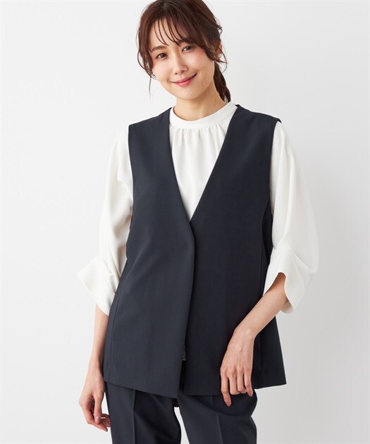 新品タグ付き ALPHA CUBIC ニットロングジレ M黒 ニットロングジレ A/C DESIGN BY ALPHA CUBIC｜クロスプラス公式