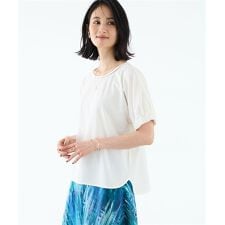 袖シャーリングドルマンプルオーバー【接触冷感・UVカット】