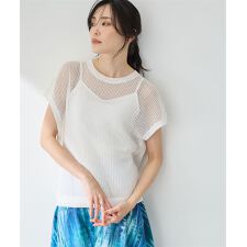 メッシュニットプルオーバー【手洗い可能】