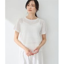 メッシュボーダープルオーバー【手洗い可能】
