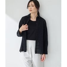 エーシーデザインバイアルファキュービック(A/C DESIGN BY ALPHA CUBIC)の総刺しゅうシャツブラウス