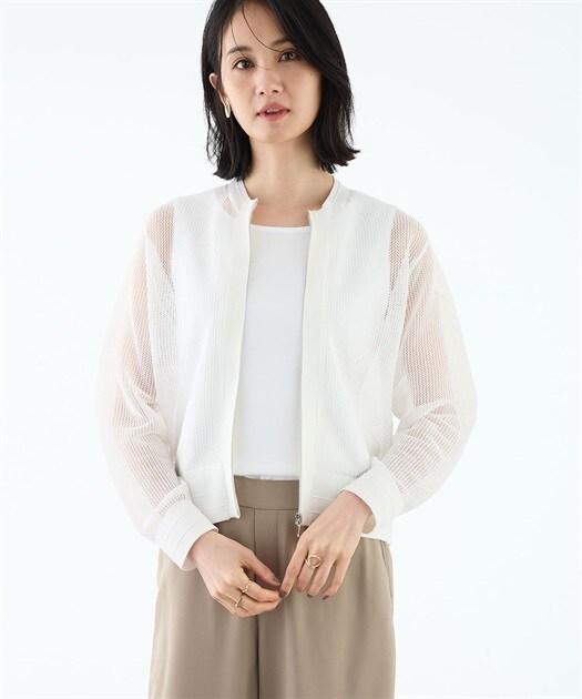 エーシーバイアルファキュービック] エコレザーノーカラージャケット