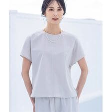 【美モーション】ストレッチナイロンラッシュブラウス【接触冷感・UVカット・撥水】