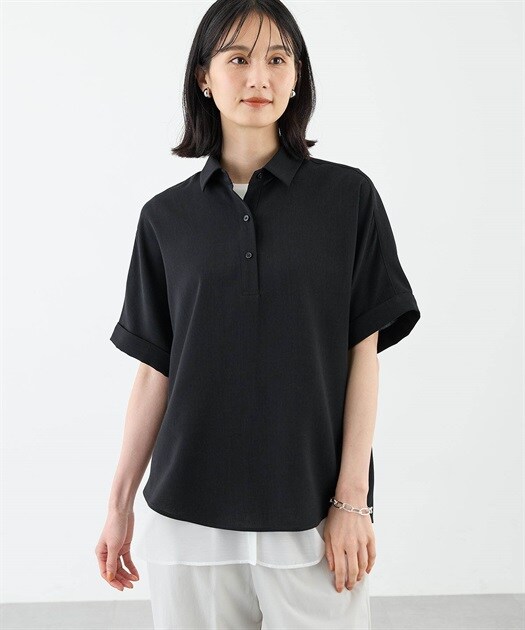 エーシーデザインバイアルファキュービック A/C DESIGN BY ALPHA CUBIC 【美モーション】スキッパーシャツ【接触冷感・UVカット】 美モーション】スキッパーシャツ【接触冷感・UVカット