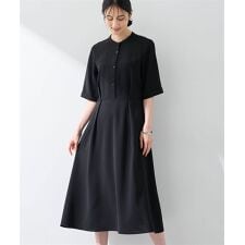 【美モーション】バックギャザーワンピース【接触冷感・UVカット】