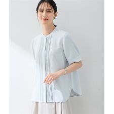 【美モーション】トリアセ風ピンタックブラウス【接触冷感・UVカット】 | エーシーデザインバイアルファキュービック(A/C DESIGN BY ALPHA CUBIC)