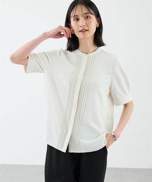美モーション】ストレッチナイロンラッシュブラウス【接触冷感