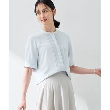 【美モーション】トリアセ風ピンタックブラウス【接触冷感・UVカット】 | エーシーデザインバイアルファキュービック(A/C DESIGN BY ALPHA CUBIC)