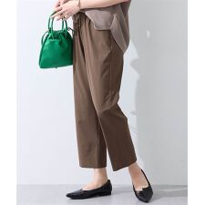 【美モーション】ストレッチナイロンラッシュストレートパンツ　接触冷感・UVカット・撥水・ウエストゴム